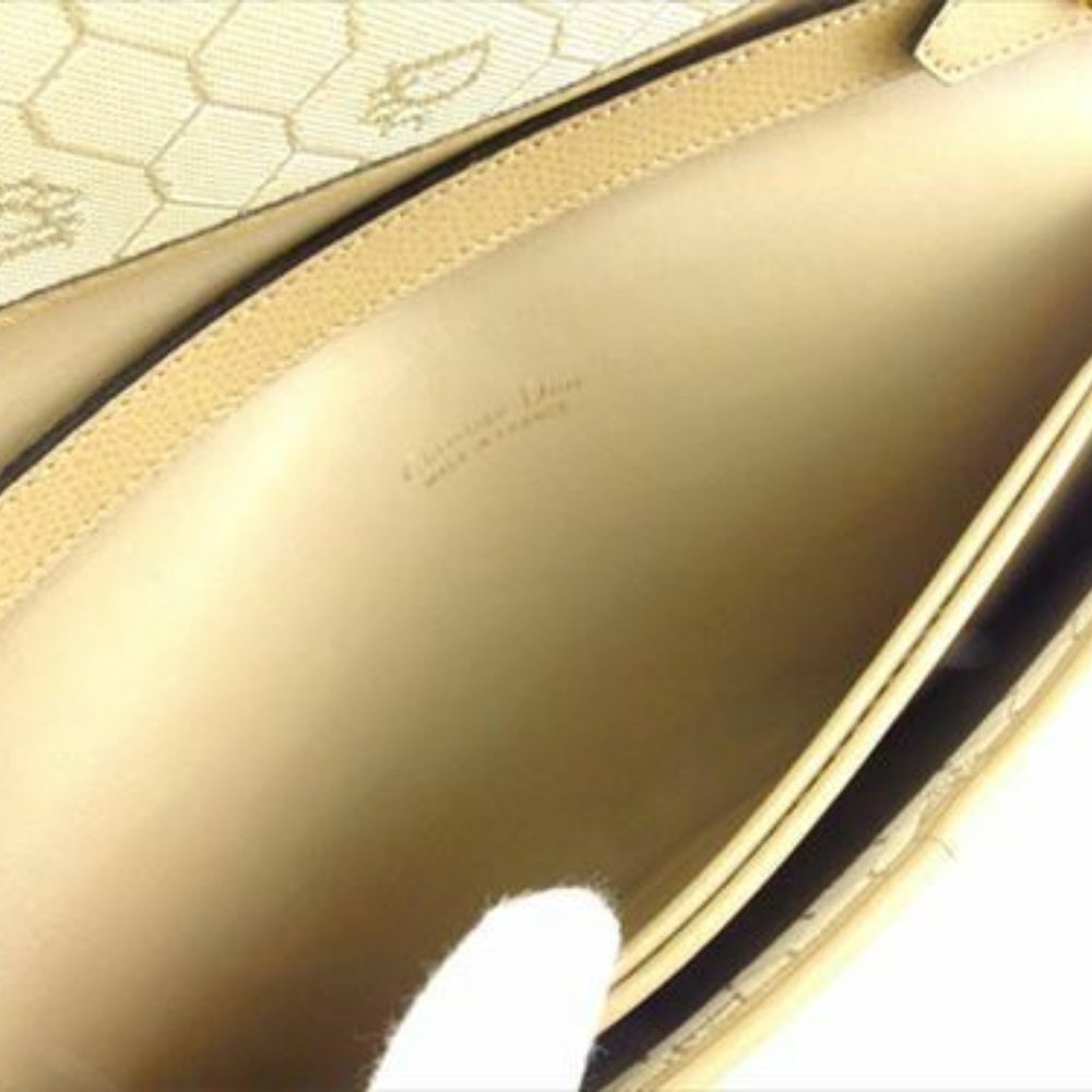 Dior Shoulder Bag Beige Gold Black Women Authentic secondhand - Picture 7 of 8
